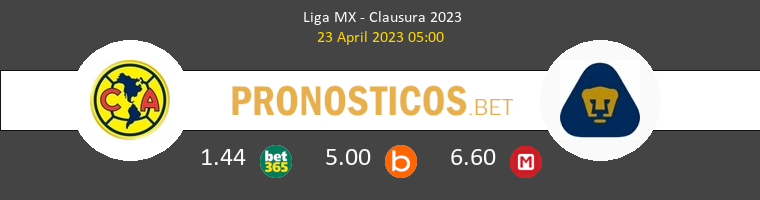 América vs Pumas UNAM Pronostico (23 Abr 2023) 1