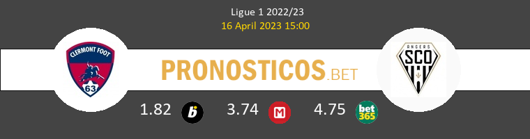 Clermont vs Angers SCO Pronostico (16 Abr 2023) 1
