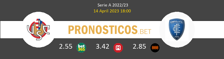 Cremonese vs Empoli Pronostico (14 Abr 2023) 1