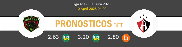 FC Juárez vs Atlas Guadalajara Pronostico (10 Abr 2023) 1