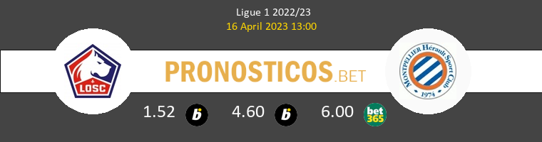 Lille vs Montpellier Pronostico (16 Abr 2023) 1