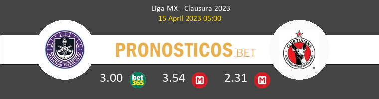 Mazatlán vs Tijuana Pronostico (15 Abr 2023) 1