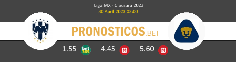 Monterrey vs Pumas UNAM Pronostico (30 Abr 2023) 1
