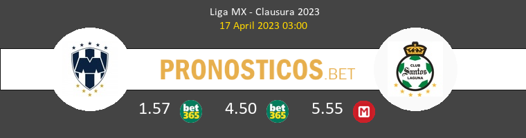 Monterrey vs Santos Laguna Pronostico (17 Abr 2023) 1