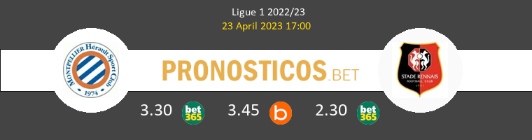 Montpellier vs Stade Rennais Pronostico (23 Abr 2023) 1