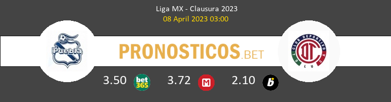 Puebla vs Toluca Pronostico (8 Abr 2023) 1
