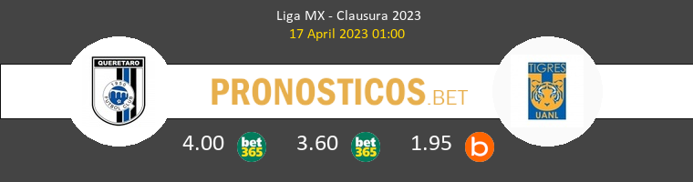 Querétaro vs Tigres UANL Pronostico (17 Abr 2023) 1