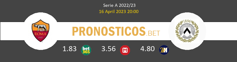 Roma vs Udinese Pronostico (16 Abr 2023) 1