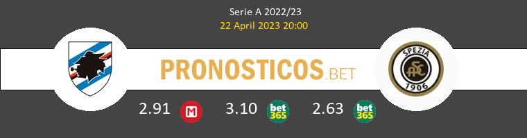 Sampdoria vs Spezia Pronostico (22 Abr 2023) 1