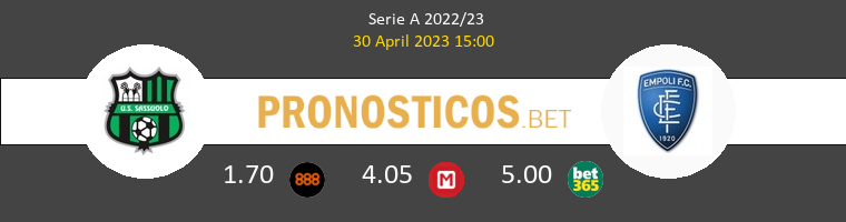 Sassuolo vs Empoli Pronostico (30 Abr 2023) 1