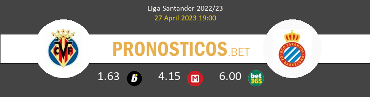 Villarreal vs Espanyol Pronostico (27 Abr 2023) 1