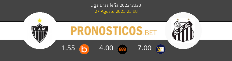 Atl. Mineiro vs Santos FC Pronostico (27 Ago 2023) 1