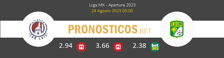 Atl. San Luis vs León Pronostico (24 Ago 2023) 1