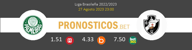 Palmeiras vs Vasco da Gama Pronostico (27 Ago 2023) 1