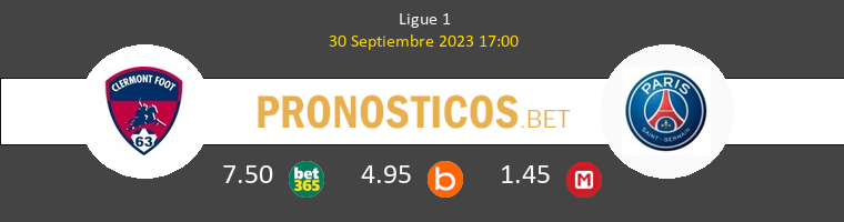Clermont vs Paris Saint Germain Pronostico (30 Sep 2023) 1