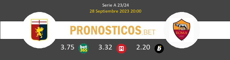 Génova vs Roma Pronostico (28 Sep 2023) 1