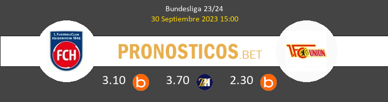 Heidenheim vs Union Berlin Pronostico (30 Sep 2023) 1