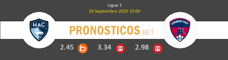 Le Havre vs Clermont Pronostico (24 Sep 2023) 1