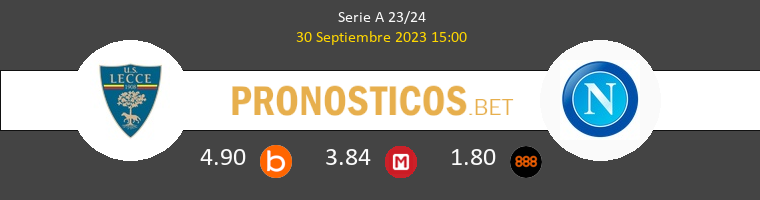 Lecce vs Nápoles Pronostico (30 Sep 2023) 1