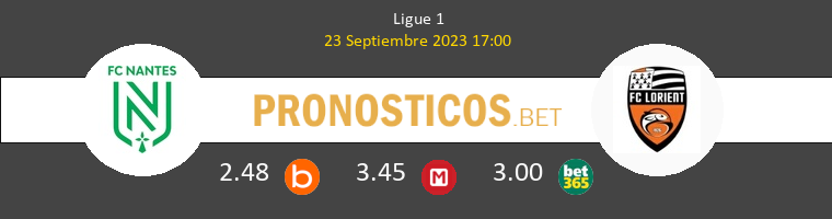 Nantes vs Lorient Pronostico (23 Sep 2023) 1