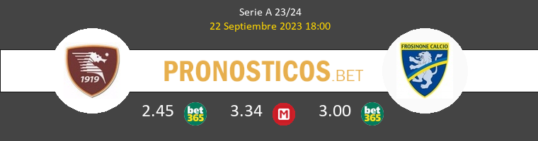 Salernitana vs Frosinone Pronostico (22 Sep 2023) 1