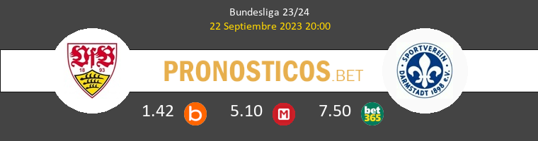 Stuttgart vs Darmstadt 98 Pronostico (22 Sep 2023) 1