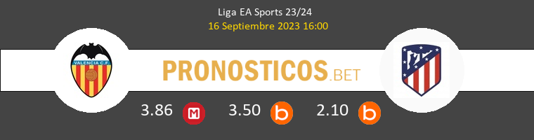 Valencia vs Atlético Pronostico (16 Sep 2023) 1