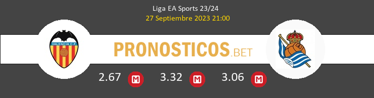 Valencia vs Real Sociedad Pronostico (27 Sep 2023) 1