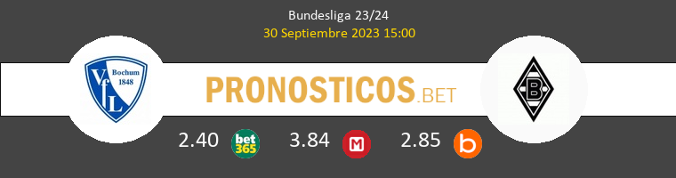 VfL Bochum vs B. Mönchengladbach Pronostico (30 Sep 2023) 1
