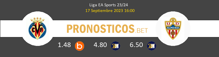 Villarreal vs Almería Pronostico (17 Sep 2023) 1