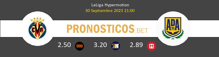 Villarreal B vs Alcorcón Pronostico (30 Sep 2023) 1
