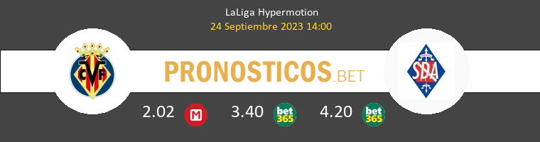 Villarreal B vs SD Amorebieta Pronostico (24 Sep 2023) 1