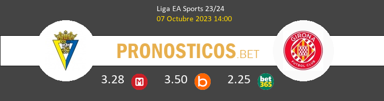 Cádiz vs Girona Pronostico (7 Oct 2023) 1