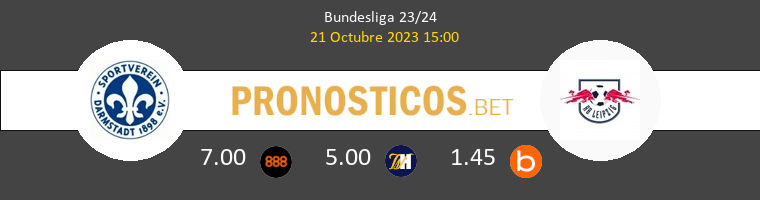 Darmstadt 98 vs RB Leipzig Pronostico (21 Oct 2023) 1