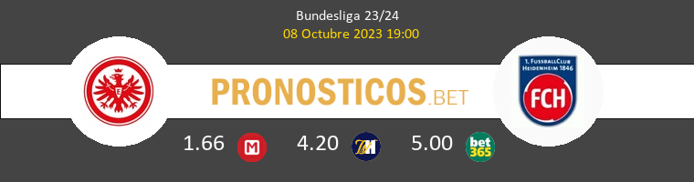 Eintracht Frankfurt vs Heidenheim Pronostico (8 Oct 2023) 1