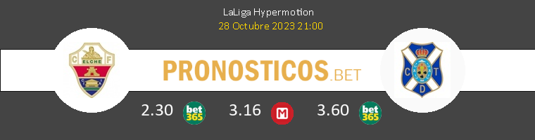 Elche vs Tenerife Pronostico (28 Oct 2023) 1