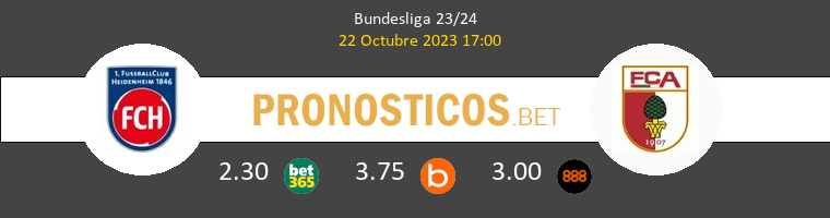Heidenheim vs FC Augsburg Pronostico (22 Oct 2023) 1