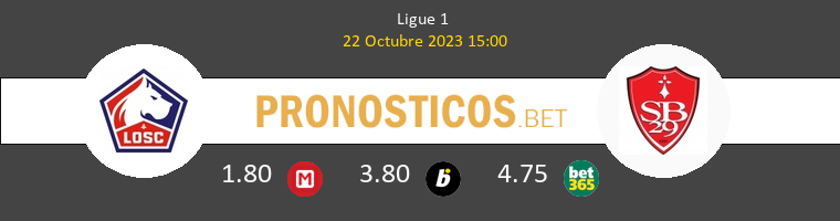 Lille vs Stade Brestois Pronostico (22 Oct 2023) 1