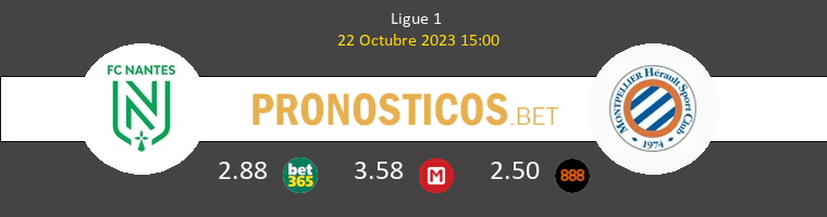 Nantes vs Montpellier Pronostico (22 Oct 2023) 1