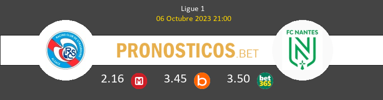 Strasbourg vs Nantes Pronostico (6 Oct 2023) 1