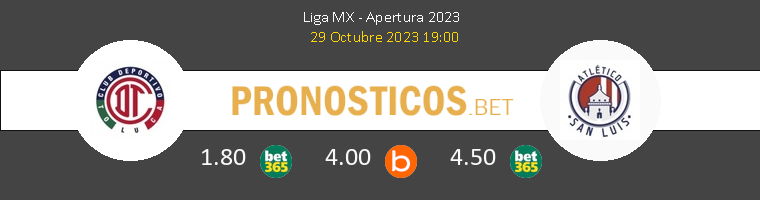 Toluca vs Atl. San Luis Pronostico (29 Oct 2023) 1