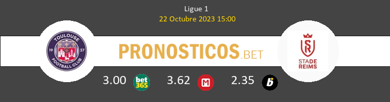 Toulouse vs Reims Pronostico (22 Oct 2023) 1