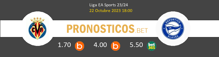 Villarreal vs Alavés Pronostico (22 Oct 2023) 1