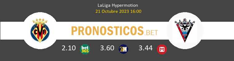 Villarreal B vs Mirandés Pronostico (21 Oct 2023) 1