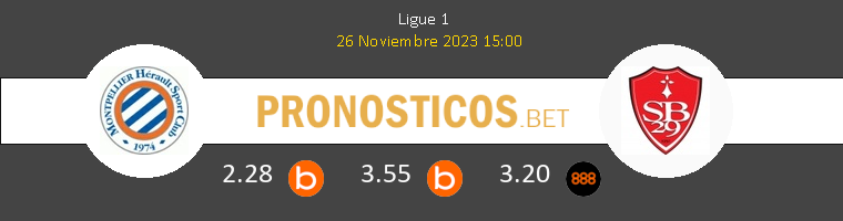 Montpellier vs Stade Brestois Pronostico (26 Nov 2023) 1