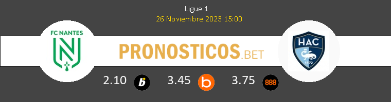 Nantes vs Le Havre Pronostico (26 Nov 2023) 1