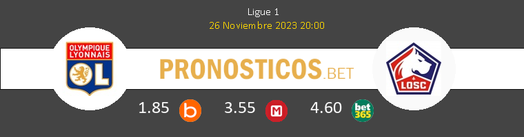 Olympique Lyonnais vs Lille Pronostico (26 Nov 2023) 1