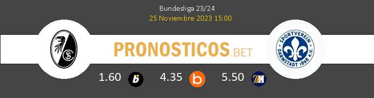 SC Freiburg vs Darmstadt 98 Pronostico (25 Nov 2023) 1