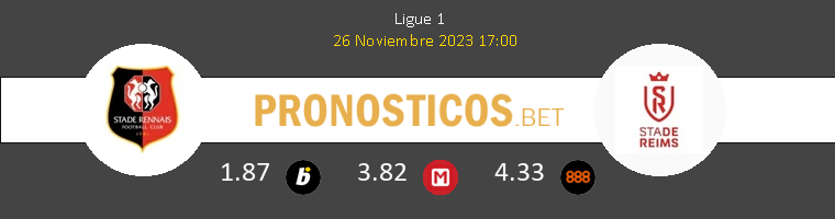 Stade Rennais vs Reims Pronostico (26 Nov 2023) 1