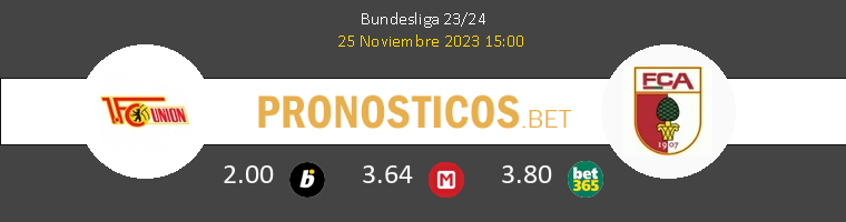 Union Berlin vs FC Augsburgo Pronostico (25 Nov 2023) 1